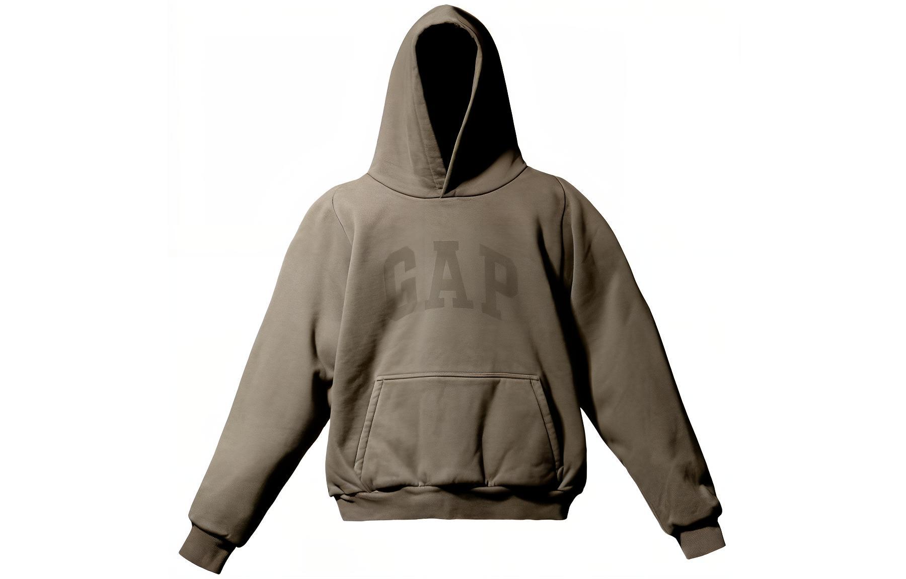 Kanye Concert YEEZY x Gap x Balenciaga Triple Collab Brown Logo Hoodie Unisex. 719623TMVQ5-brown