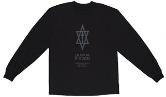 Kanye West DONDA August 5 Listening Event L/S T-shirt 'Black' Kanye West DONDA August 5 Listening Event L/S T-shirt 'Black'