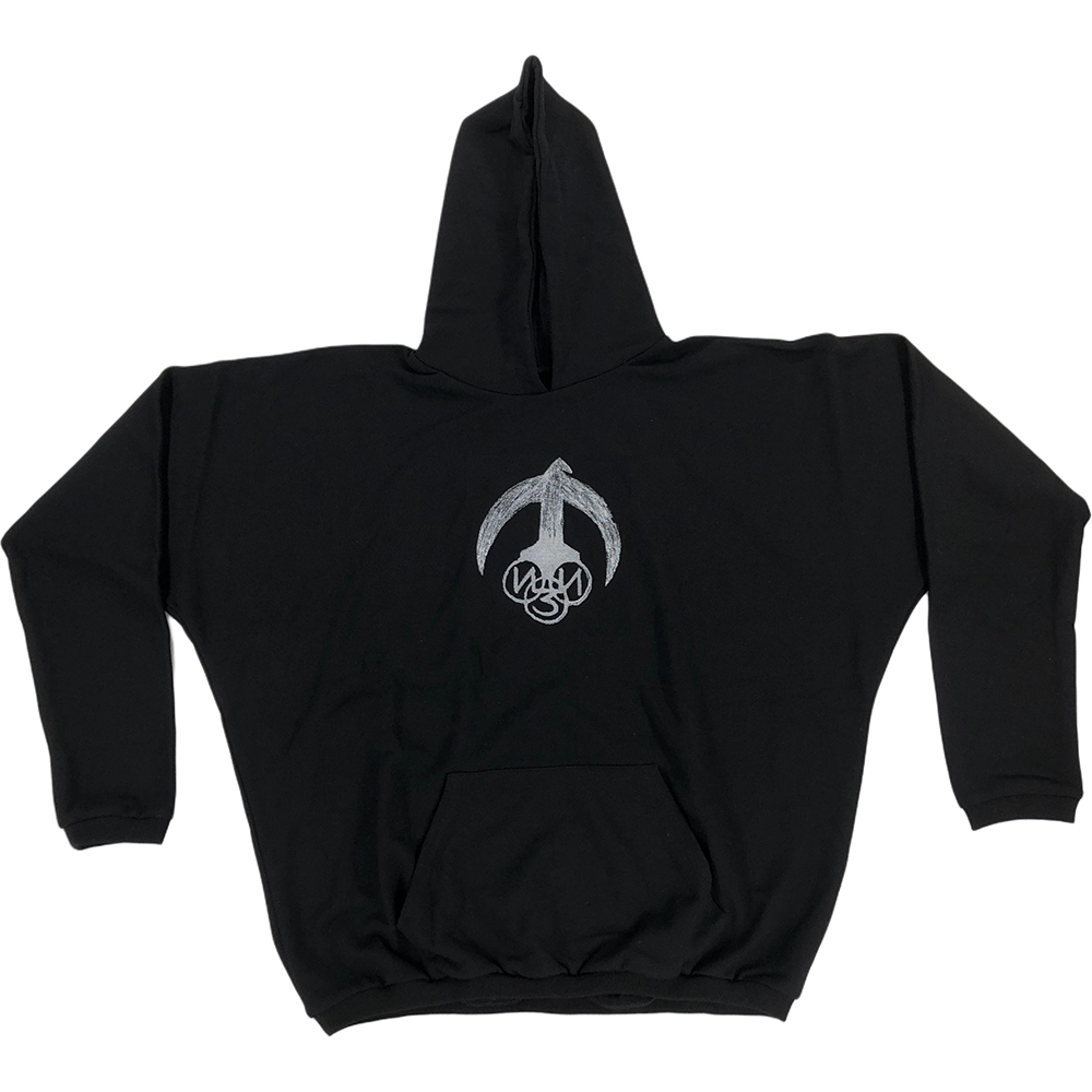 Kanye YZY Crescent Logo Hoodie Black - Unisex Sweatshirt from Yeezy Vultures Series YZY-FW24-015