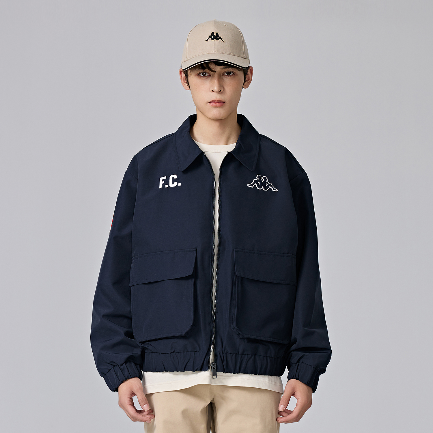 Kappa 1916 Series Black Retro Sports Utility Workwear Jacket K0E72JJ01 圖 4