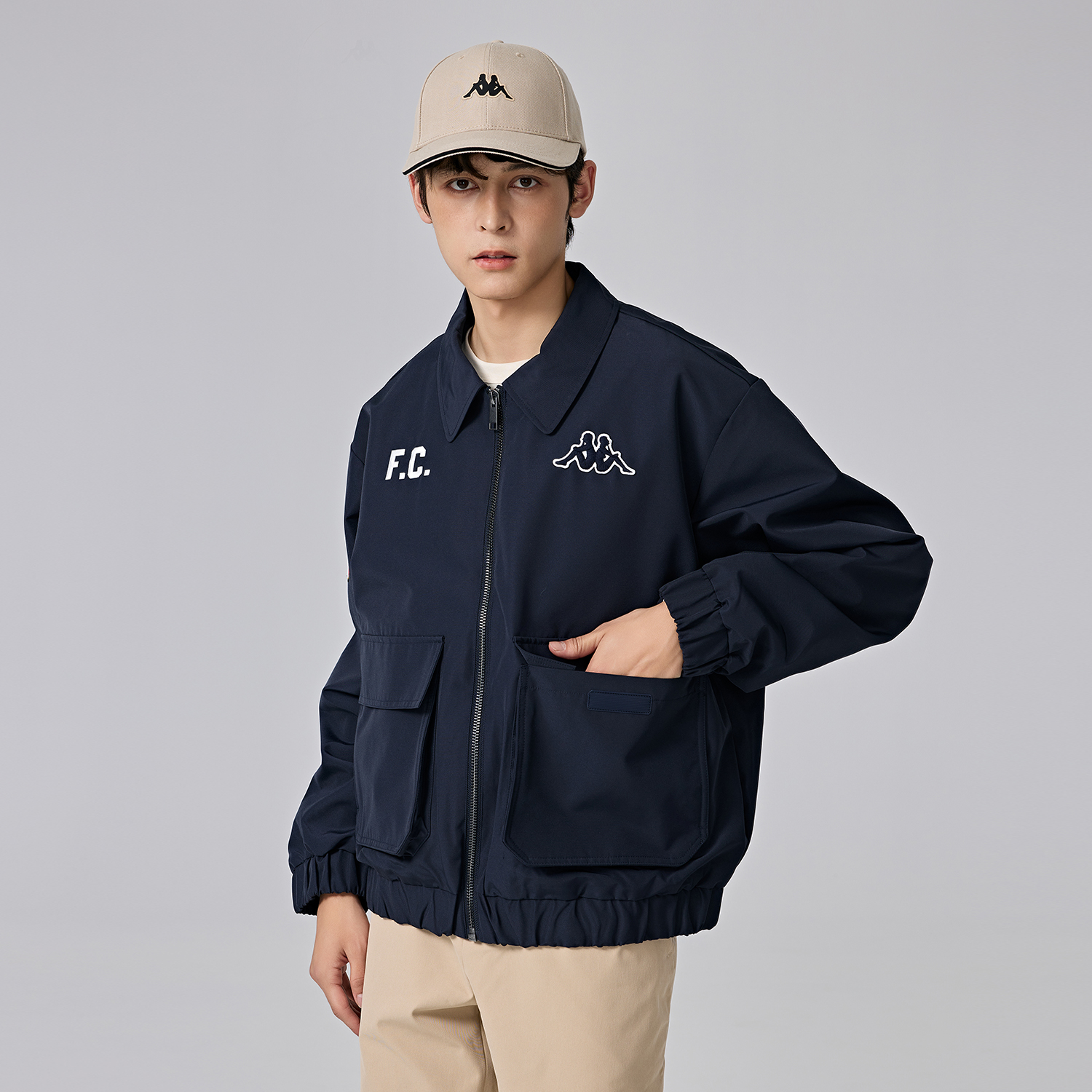 Kappa 1916 Series Black Retro Sports Utility Workwear Jacket K0E72JJ01 圖 5