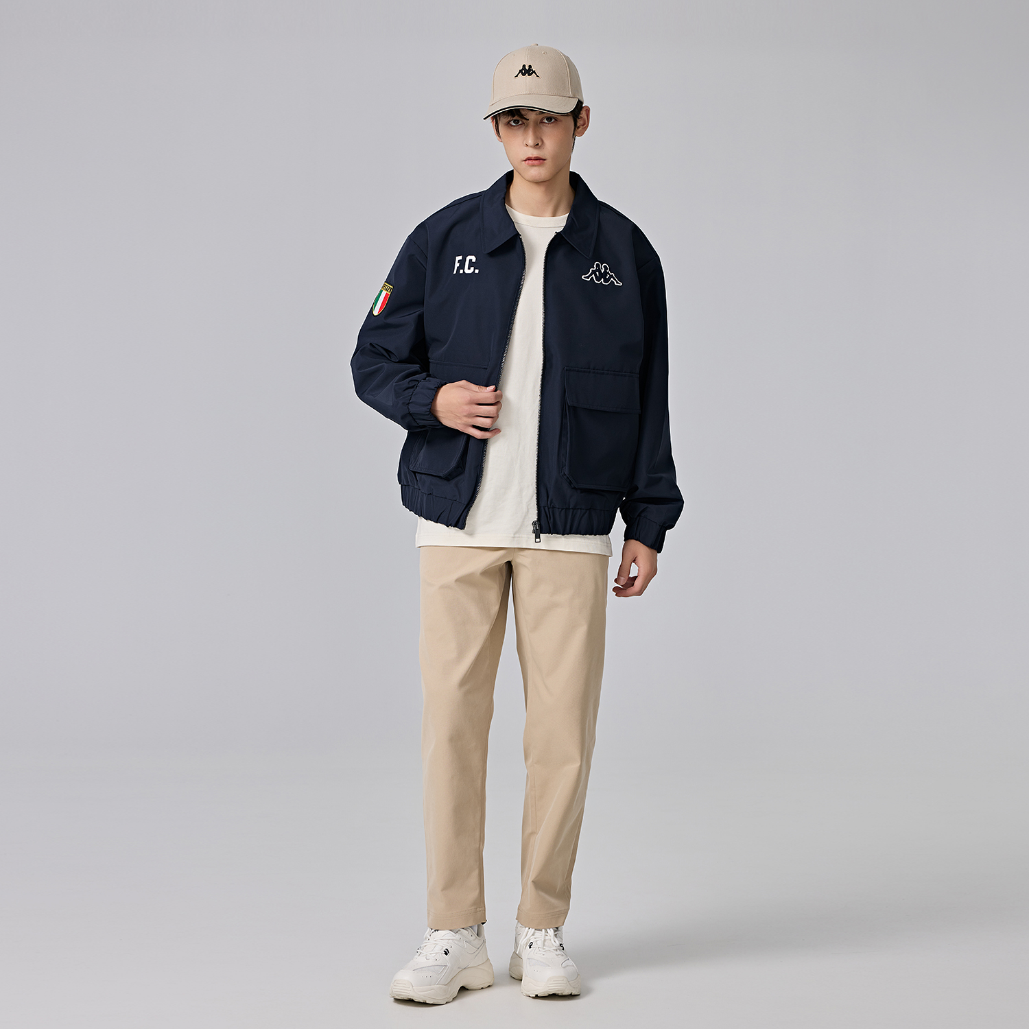 Kappa 1916 Series Black Retro Sports Utility Workwear Jacket K0E72JJ01 圖 8