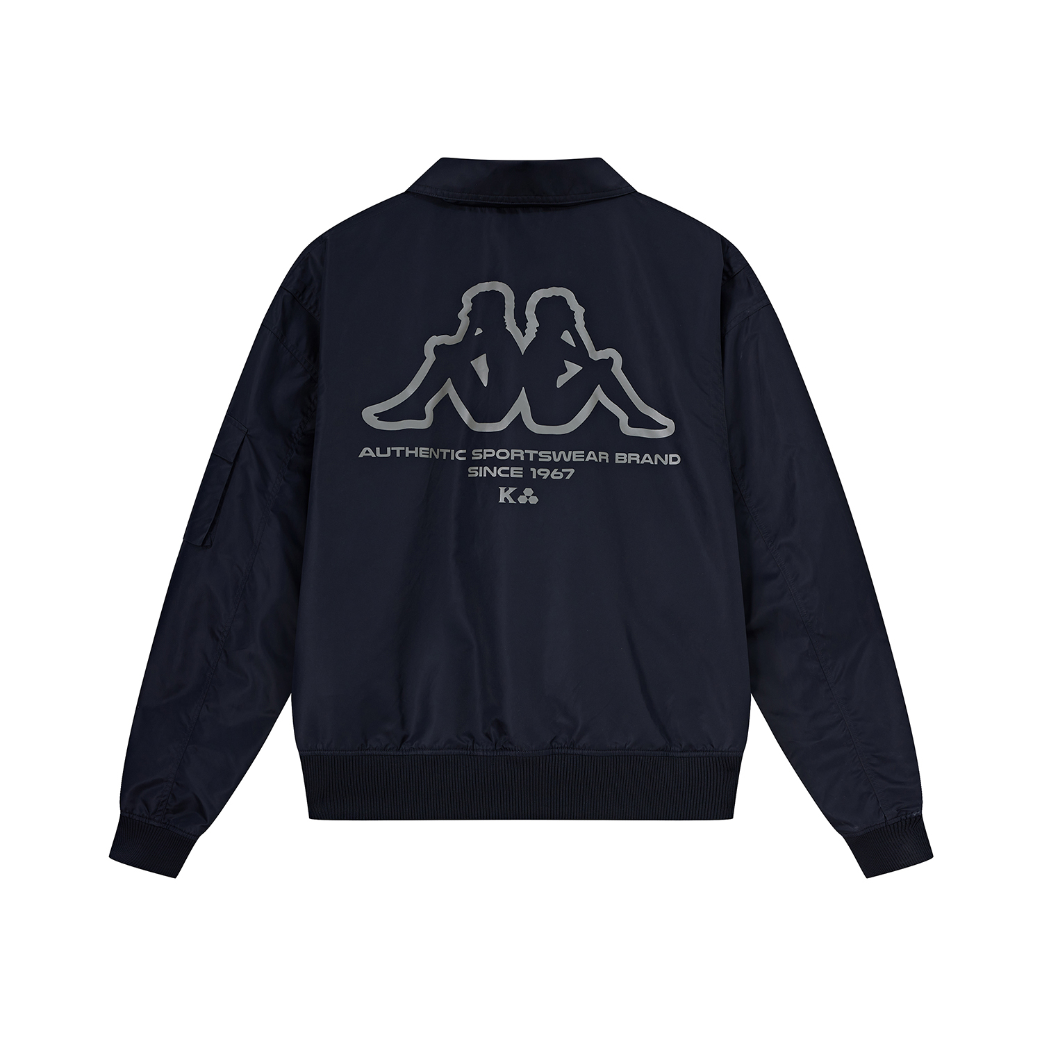 Kappa 1916 Series Black Retro Windproof Multi-Pocket Flight Jacket K0E52JJ01D-990 圖 3