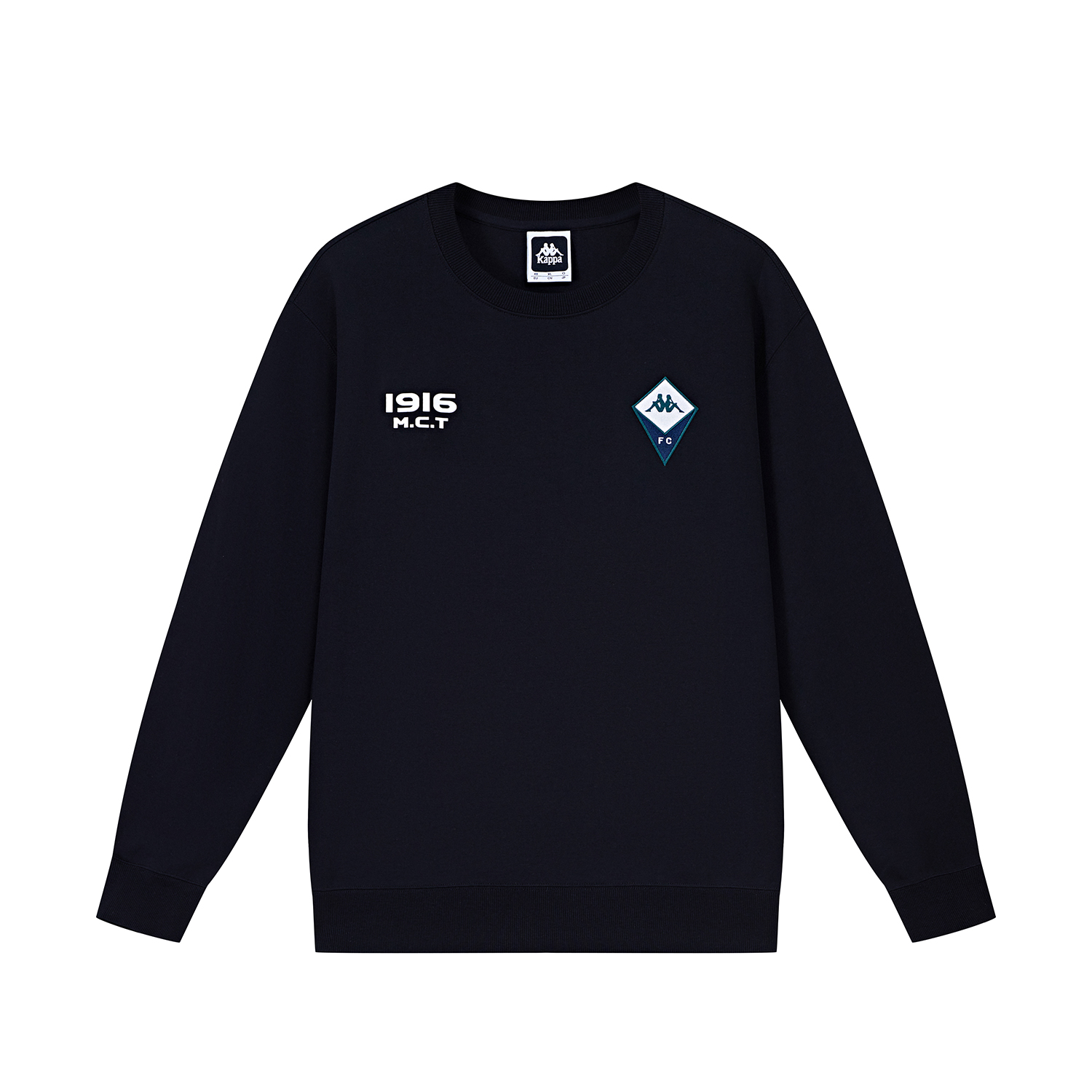 Kappa 1916 Series Retro Minimalist Crewneck Knit Sweatshirt - Multi-color. K0E52WT01D