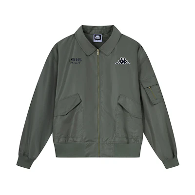 Kappa 1916 Series Retro Utility Flight Jacket Green Casual Sportswear K0E52JJ01D-3731