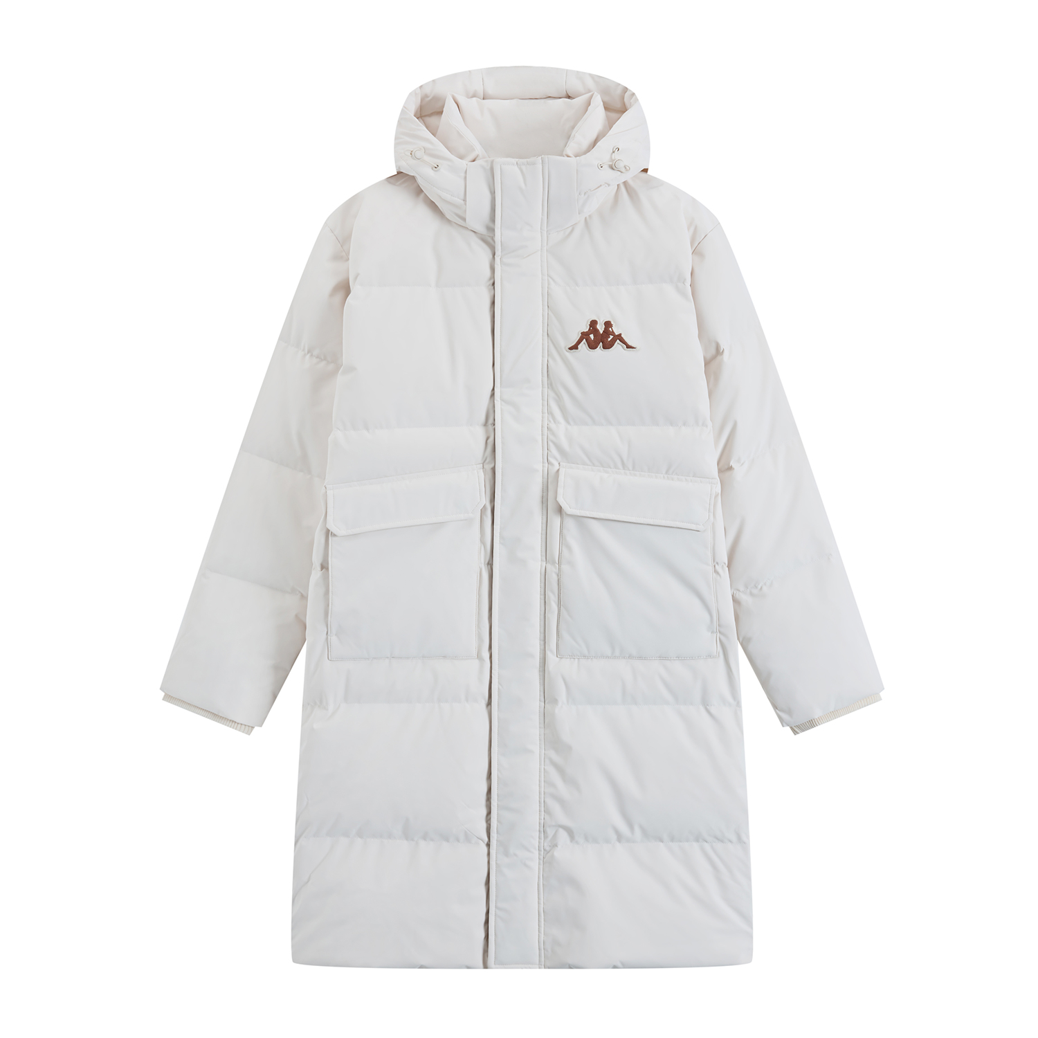 Kappa 1916 Series Unisex Long Hooded Down Jacket Casual Winter Coat K0EZ2YY08D