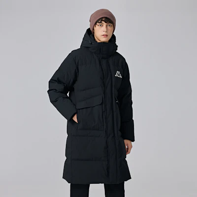 Kappa 1916 Series Unisex Long Hooded Down Jacket Casual Winter Coat K0EZ2YY08D 3