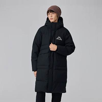 Kappa 1916 Series Unisex Long Hooded Down Jacket Casual Winter Coat K0EZ2YY08D 4