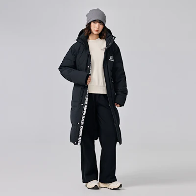 Kappa 1916 Series Unisex Long Hooded Down Jacket Casual Winter Coat K0EZ2YY08D 5