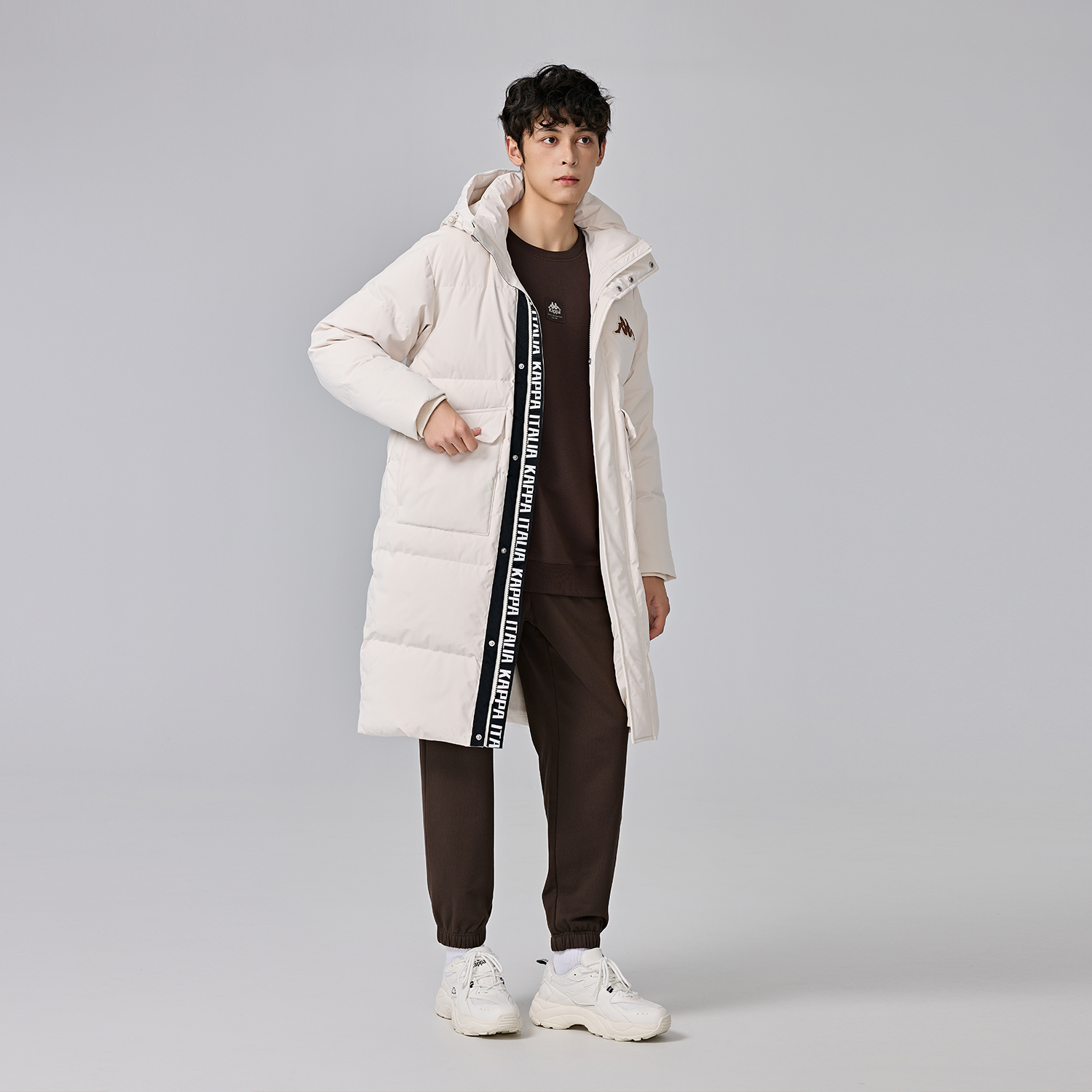 Kappa 1916 Series Unisex Long Hooded Down Jacket Casual Winter Coat K0EZ2YY08D 圖 6