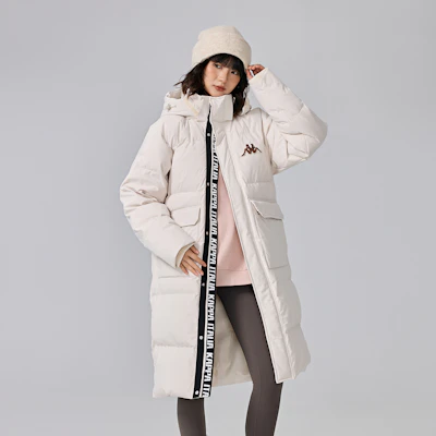 Kappa 1916 Series Unisex Long Hooded Down Jacket Casual Winter Coat K0EZ2YY08D Cheap Kappa 1916 Series Unisex Long Hooded Down Jacket Casual Winter Coat K0EZ2YY08D
