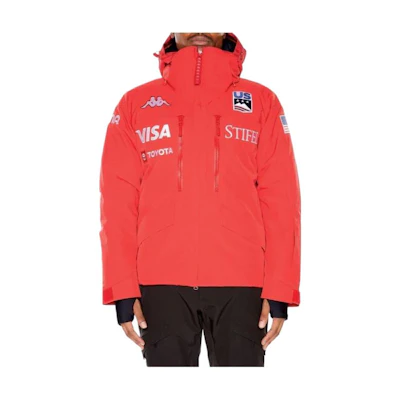 Kappa 6Cento 602T Waterproof Insulated Jacket with Detachable Hood Red 331N2SW-250