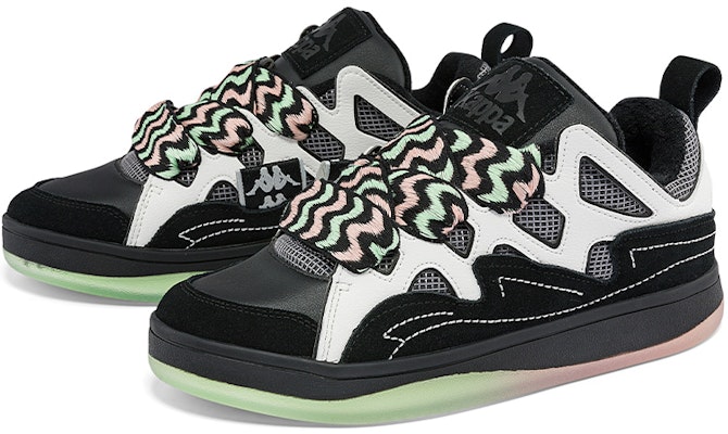 Kappa fatty 串標 防滑 低幫 板鞋 男女同款 黑色 Lookbook Kappa fatty 串標 防滑 低幫 板鞋 男女同款 黑色