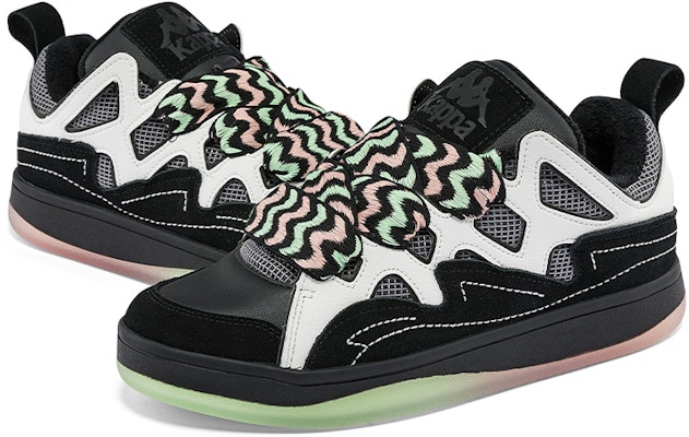 Kappa fatty 串標 防滑 低幫 板鞋 男女同款 黑色 Shop Kappa fatty 串標 防滑 低幫 板鞋 男女同款 黑色