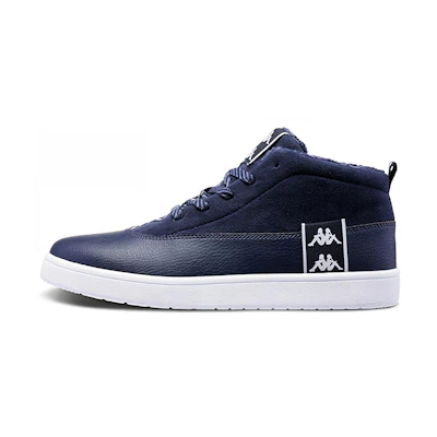 Kappa 'Blue Fleece-lined Mid-top Casual Sneakers'