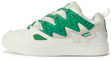 Kappa 'Deconstructed Low-Top in White and Light Green' K0CY5CS21D-0106B Kappa 'Deconstructed Low-Top in White and Light Green' K0CY5CS21D-0106B