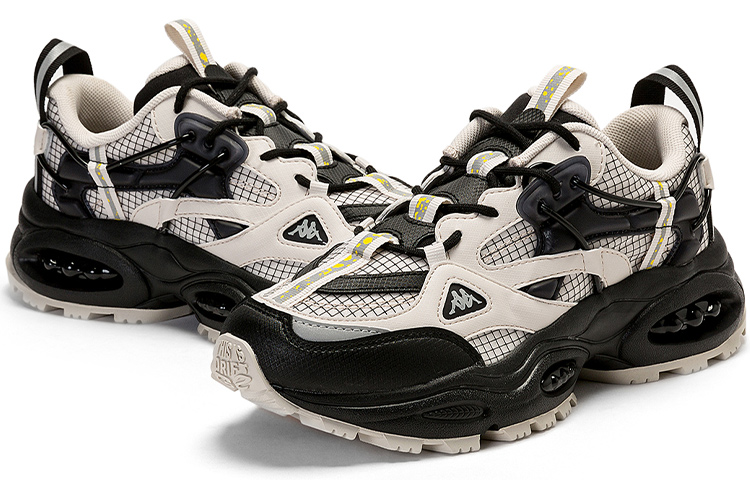 Shop Kappa解构复古低帮灰黑色鞋 K0CY5MC03-133