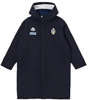 Kappa Long Hooded Padded Jacket Dark Blue/Black with Logo Embroidery. K0D72MM03-906 Kappa Long Hooded Padded Jacket Dark Blue/Black with Logo Embroidery. K0D72MM03-906