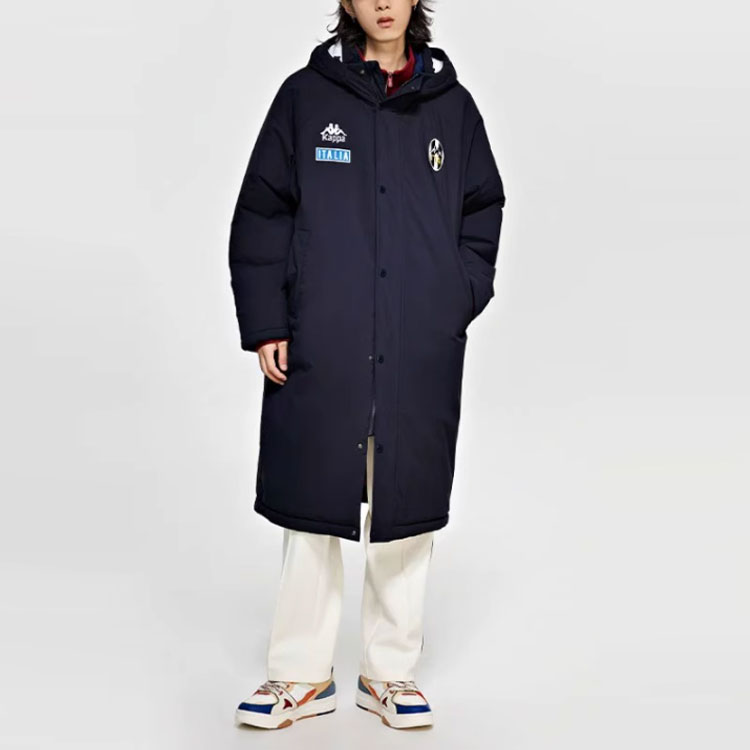 Kappa  Long Hooded Padded Jacket Dark Blue/Black with Logo Embroidery. K0D72MM03-906 圖 4