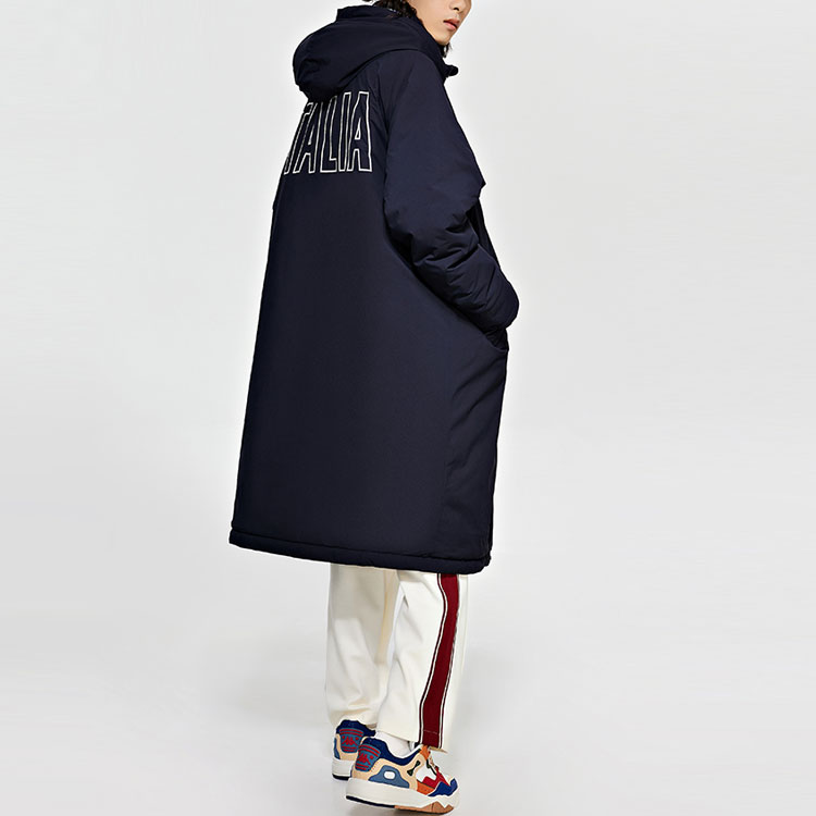 Kappa  Long Hooded Padded Jacket Dark Blue/Black with Logo Embroidery. K0D72MM03-906 圖 5