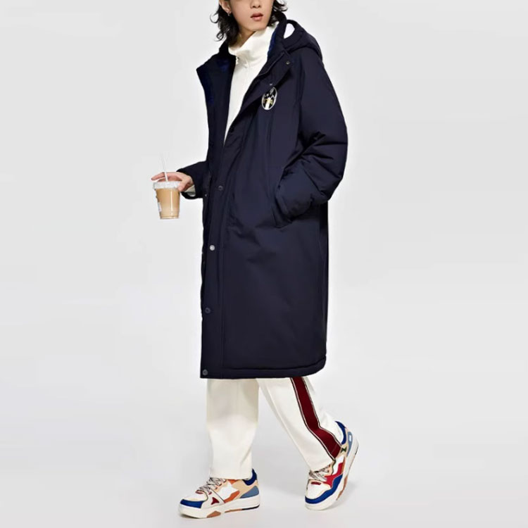 Kappa  Long Hooded Padded Jacket Dark Blue/Black with Logo Embroidery. K0D72MM03-906 圖 6