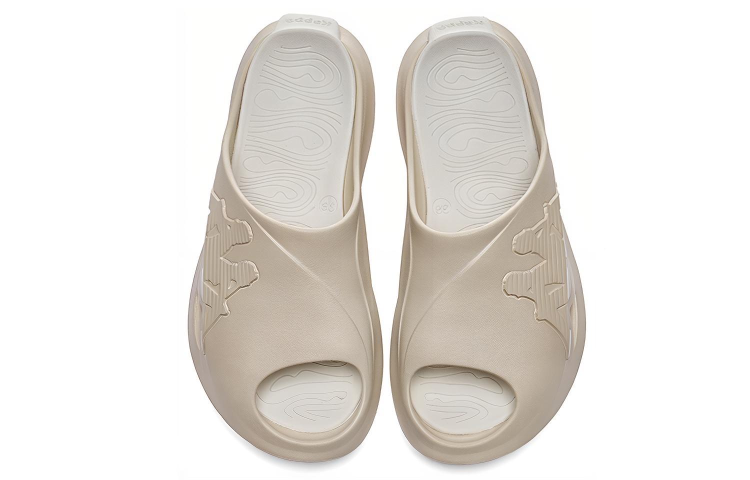 Shop Kappa 酷奇系列 舒適百搭 防滑耐磨 輕便涼爽 一字拖鞋 男女同款 羊皮紙棕