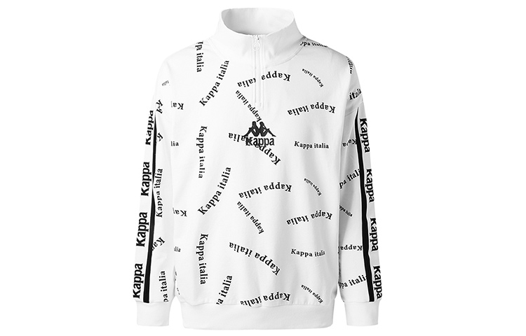 Kappa All-Over Logo Quarter-Zip Pullover Sweatshirt (Unisex) K0AW2WT18D