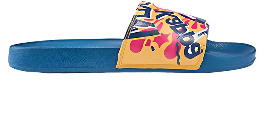 Kappa卡帕 藝術家聯名 休閒運動拖鞋 男女同款 藍黃 Order Kappa卡帕 藝術家聯名 休閒運動拖鞋 男女同款 藍黃