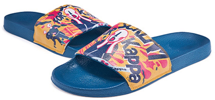 Kappa Artist Collab Slide 'Blue Yellow' K0AW5LT08D-849 Lookbook Kappa Artist Collab Slide 'Blue Yellow' K0AW5LT08D-849