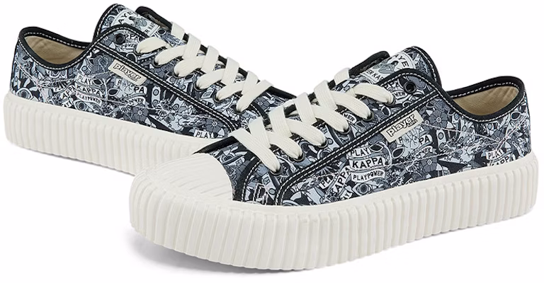 Kappa Kolaborasi Artist Kasut Low-Top Canvas 'Hitam Pelbagai Warna' K0BX5VS11D-084 Details for Kappa Kolaborasi Artist Kasut Low-Top Canvas 'Hitam Pelbagai Warna' K0BX5VS11D-084