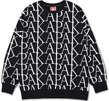 Kappa Azzurro Letter Print Crewneck Sweatshirt Mineral Black Unisex KAA0KT42 Kappa Azzurro Letter Print Crewneck Sweatshirt Mineral Black Unisex KAA0KT42