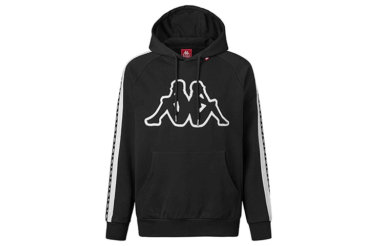 Kappa Back-to-Back Logo Hoodie with Kangaroo Pocket - Unisex Style K09Y2MT68D
