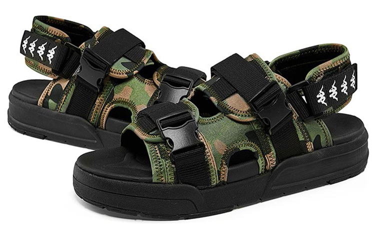 Kappa Buckle Strap Sandals 'Weed Green' 圖 4
