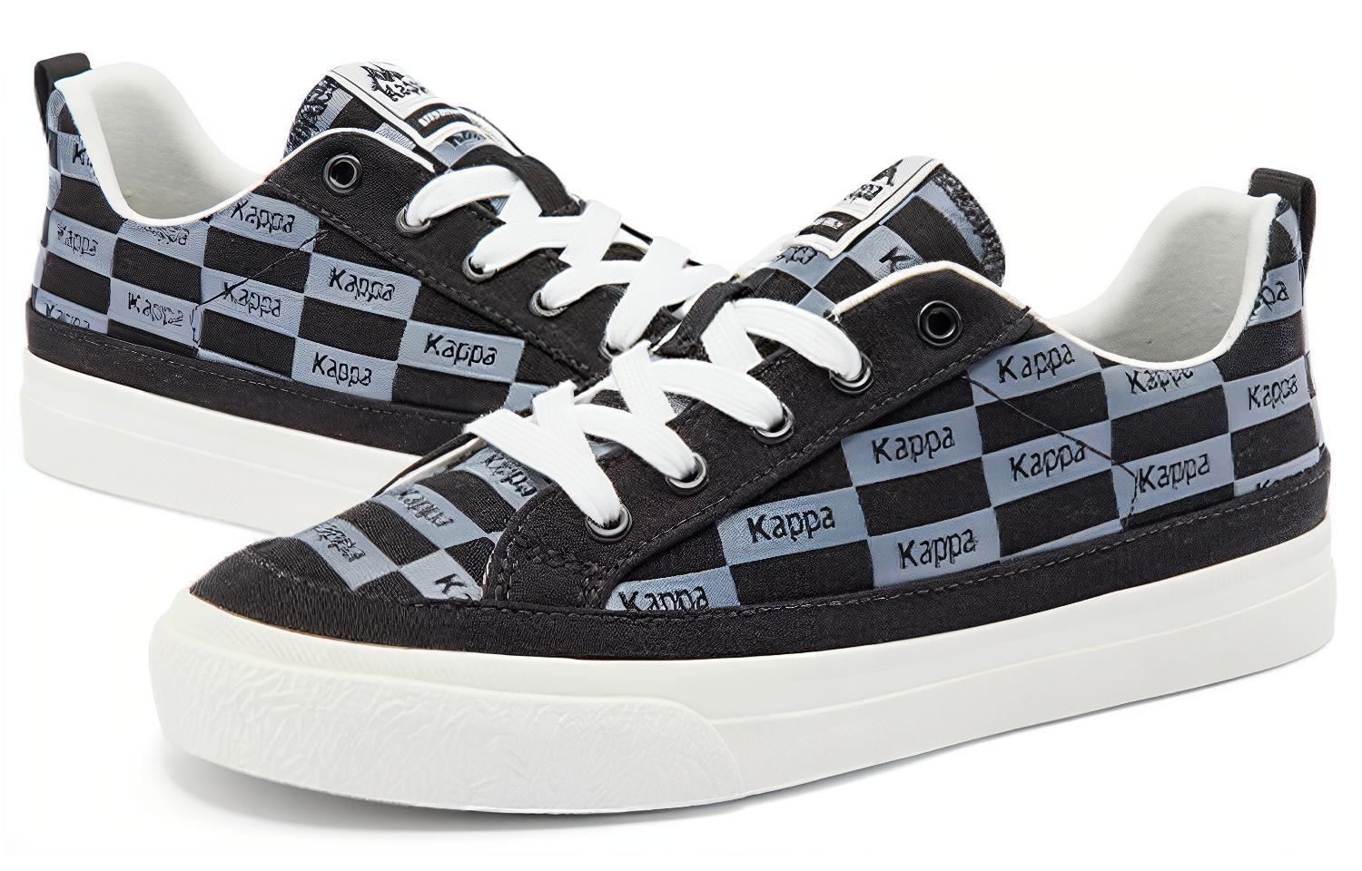 Lookbook Kappa卡帕 休閒棋盤格布鞋 男女款 黑色