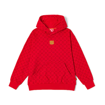 Kappa CNY Series Year of the Rabbit Hoodie Red All-Over Print Unisex K0DW2MT37