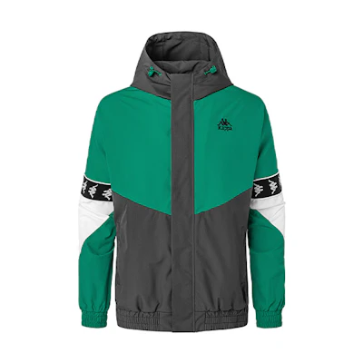 Kappa Color-Block Logo Tape Hooded Sports Jacket K0B12FJ65