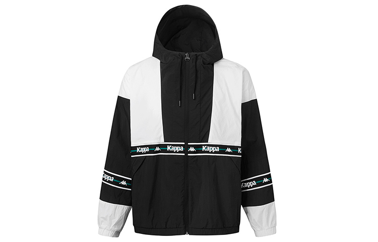 Kappa Colorblock Letter Logo Hooded Sports Jacket K0A12FJ20D