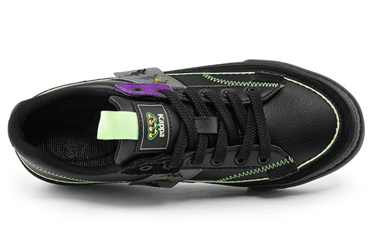 Lookbook Kappa 卡帕 皮面鴛鴦串標板鞋 男女同款 黑色