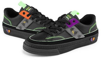 Kappa 卡帕 皮面鴛鴦串標板鞋 男女同款 黑色 Shop Kappa 卡帕 皮面鴛鴦串標板鞋 男女同款 黑色