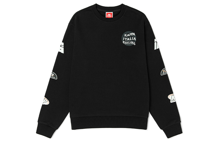 Kappa Crewneck Pullover Sweatshirt with Logo Print K0B52WT08D