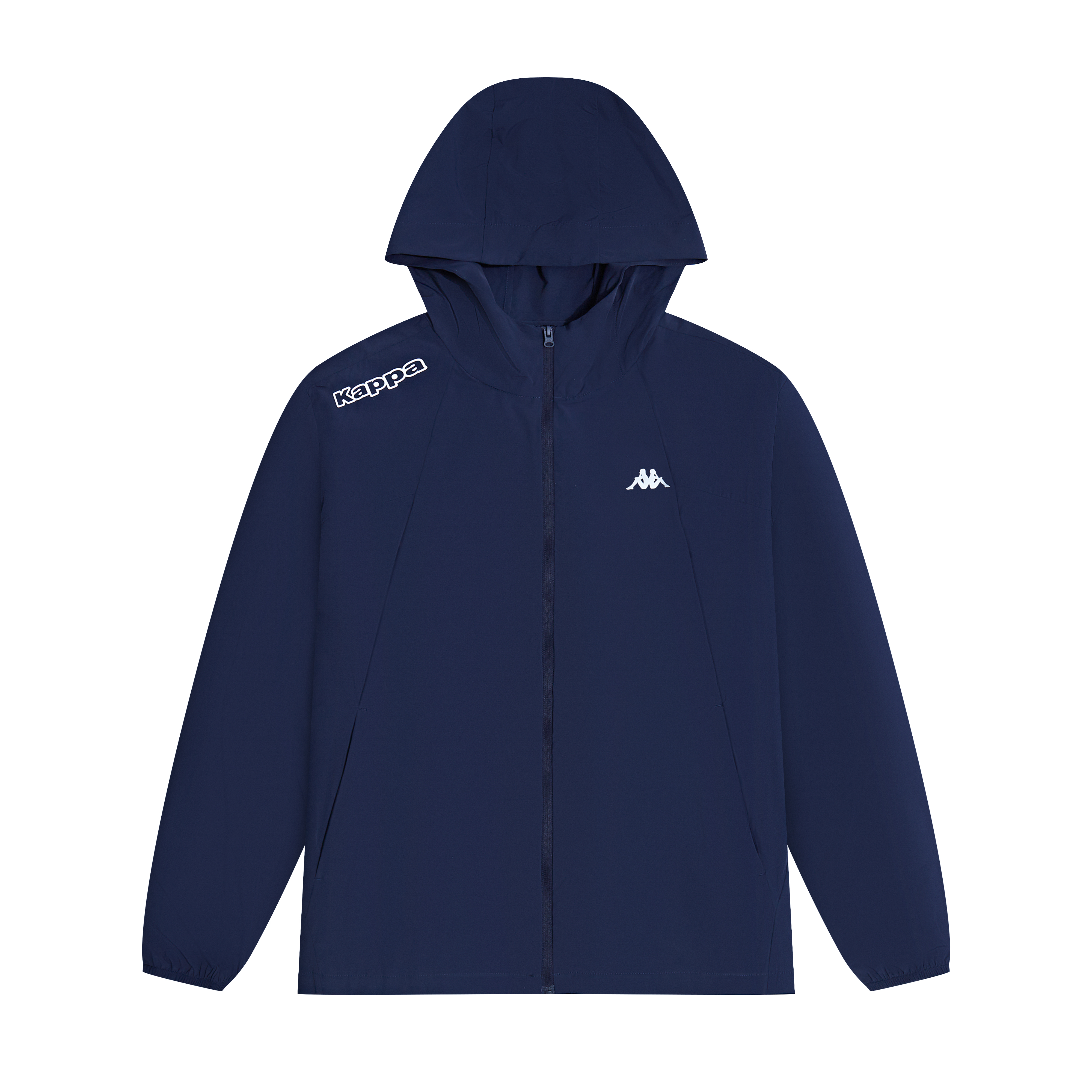 Kappa Dark Blue-Black Windbreaker: Breathable, Stylish, Outdoor Sport Jacket. K0E32FJ50D-906