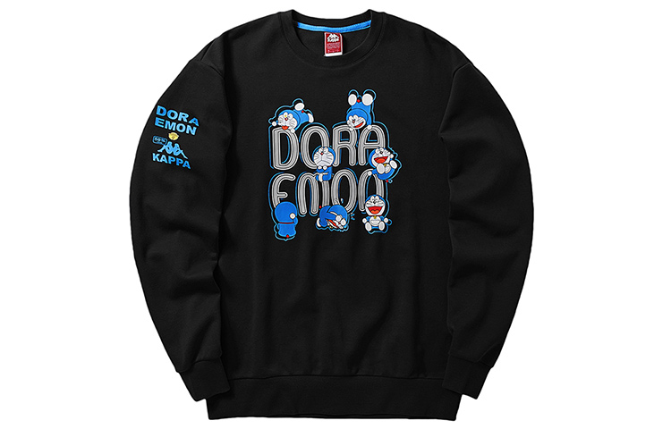 Kappa Doraemon Alphabet Print Pullover Sweatshirt Unisex K09Y2WT93D
