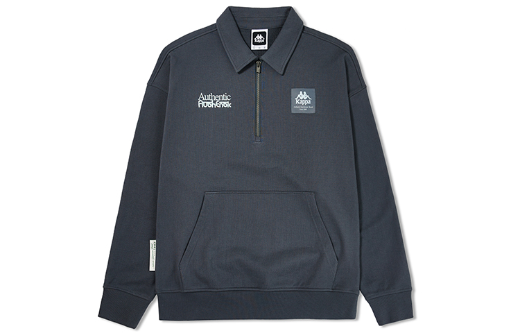 Kappa Embroidered Half-Zip Pullover Sweatshirt Unisex Casual Sporty Style K0EW2WT71
