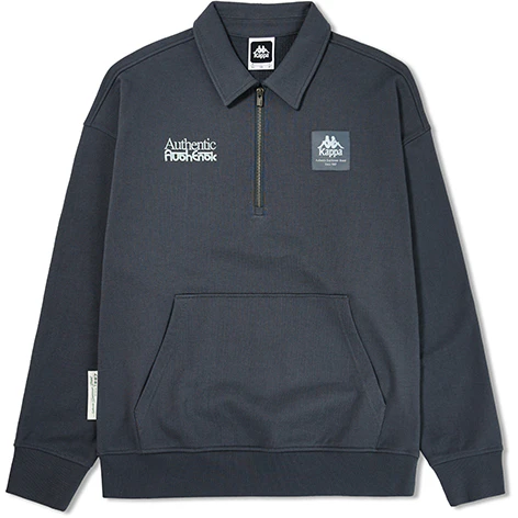 kappa-embroidered-half-zip-pullover-sweatshirt-unisex-casual-sporty-style-k0-ew-2-wt-71