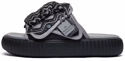 Kappa Fashion Comfy Soft Slide Sandals with Velcro Strap Black Grey K0EX5LT23CJ-990 Kappa Fashion Comfy Soft Slide Sandals with Velcro Strap Black Grey K0EX5LT23CJ-990