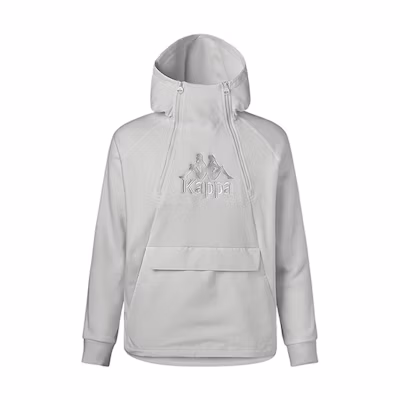 Kappa Fleece Pullover Hoodie with Front Logo - Unisex Casual Fit K0AW2MT20D