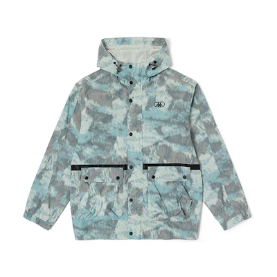Kappa Full-Print Camo Hoodie Jacket Malt Brown K0D12FJ61