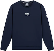 Kappa GARA Series Retro Knit Pullover Sweatshirt in Midnight Blue/Black K0E72WT40 Kappa GARA Series Retro Knit Pullover Sweatshirt in Midnight Blue/Black K0E72WT40