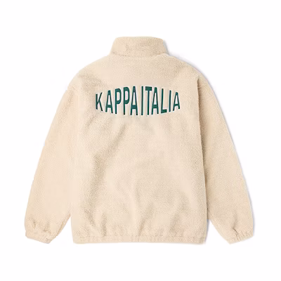 Kappa Half-Zip Fleece Pullover with Back Letter Print - Unisex K0BY2WT03D