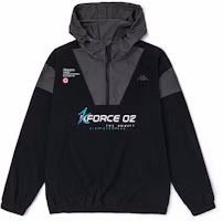 Kappa Half-Zip Windproof Hooded Coach Jacket Black (Spring/Fall) K0B52FJ33 Kappa Half-Zip Windproof Hooded Coach Jacket Black (Spring/Fall) K0B52FJ33
